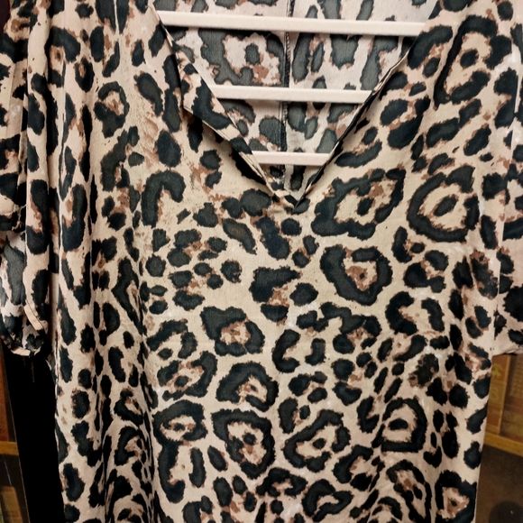 Shein large animal print short sleeves blouse sz 4x - Picture 4 of 6